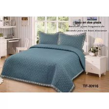 Cubrecama De Verano 2 Plazas Quilt 100% Algodón Bordado