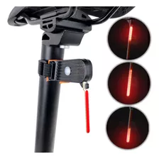 Lanterna Traseira Bike Sequencial Led Cob Recarregável Usb