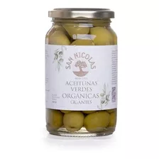 Aceitunas Verdes Gigantes Orgánicas San Nicolás 250 G