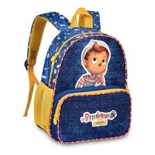 Mochila Costas Pinoquio Infantil Azul E Amarelo