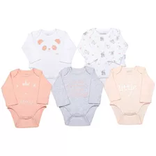 Quintupack Body Niña Algodón Pets Infanti Talla 6-9 Meses