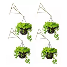 4 Suporte Xaxim Gancho Pendurar Vaso De Planta Parede 20cm