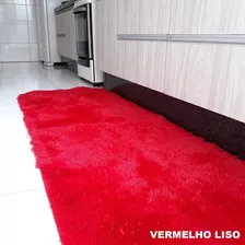 Tapete Passadeira 2,00x0,60 Quarto - Pé De Cama - Felpudo Cor Vermelho