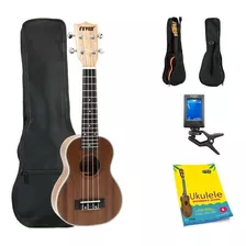 Ukelele Soprano 21'' Fever Uk21sb En Caoba Incluye Estuche