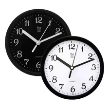 Relógio De Parede 15cm Sala De Estar Modelo Redondo Moderno