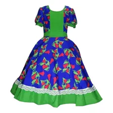 Vestido Con Falso Niña Huasa / Chinita Talla 12 14 16