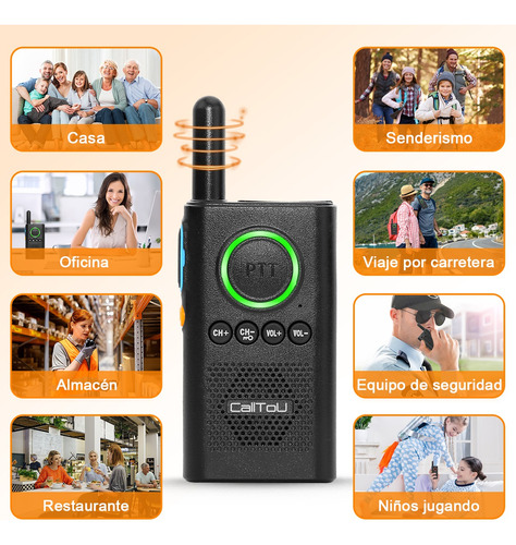 Radio Walkie Talkie De Largo Alcance Recargable, 3 Piezas Foto 2