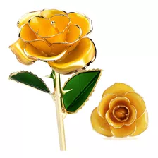 Rosas Bañadas En Oro De 24 Quilates B
