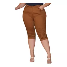 Calça Capri Colorida Jeans Feminina Com Lycra Do 40 Ao 50