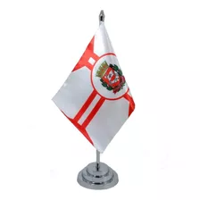 Bandeira Mesa Dupla Face Mun. São Paulo Mastro 29 Cm Alt 