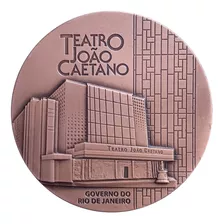Medalha Bronze 200 Anos Teatro João Caetano Estojo E Certif