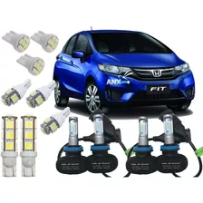 Kit Lâmpadas Led Honda Fit 2015 2016 2017 - Completo