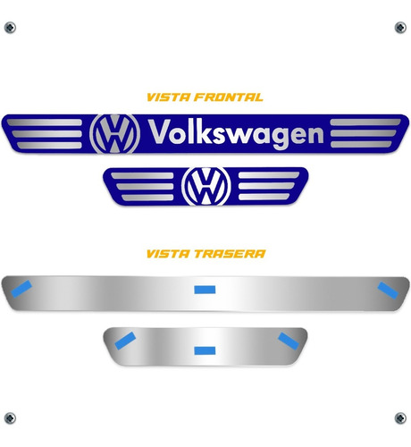 Embellecedor Estribos Volkswagen Aluminio 4 Puertas Colores Foto 3