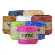 Fio Papier Fischer Ráfia De Papel Pet 100m Kit 8 Unidades