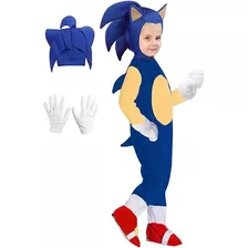 Disfraz Sonic Niños Incluye Guantes