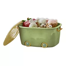 Caixa Organizadora Com Rodas Infantil 45 L Verde 58x38x31cm