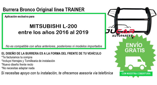 Burrera Tumbaburros Trainer Mitsubishi L200 2016 - 2019 Foto 8