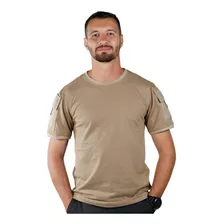 Camiseta Masculina Ranger Tática Bolso Bélica Coyote Militar