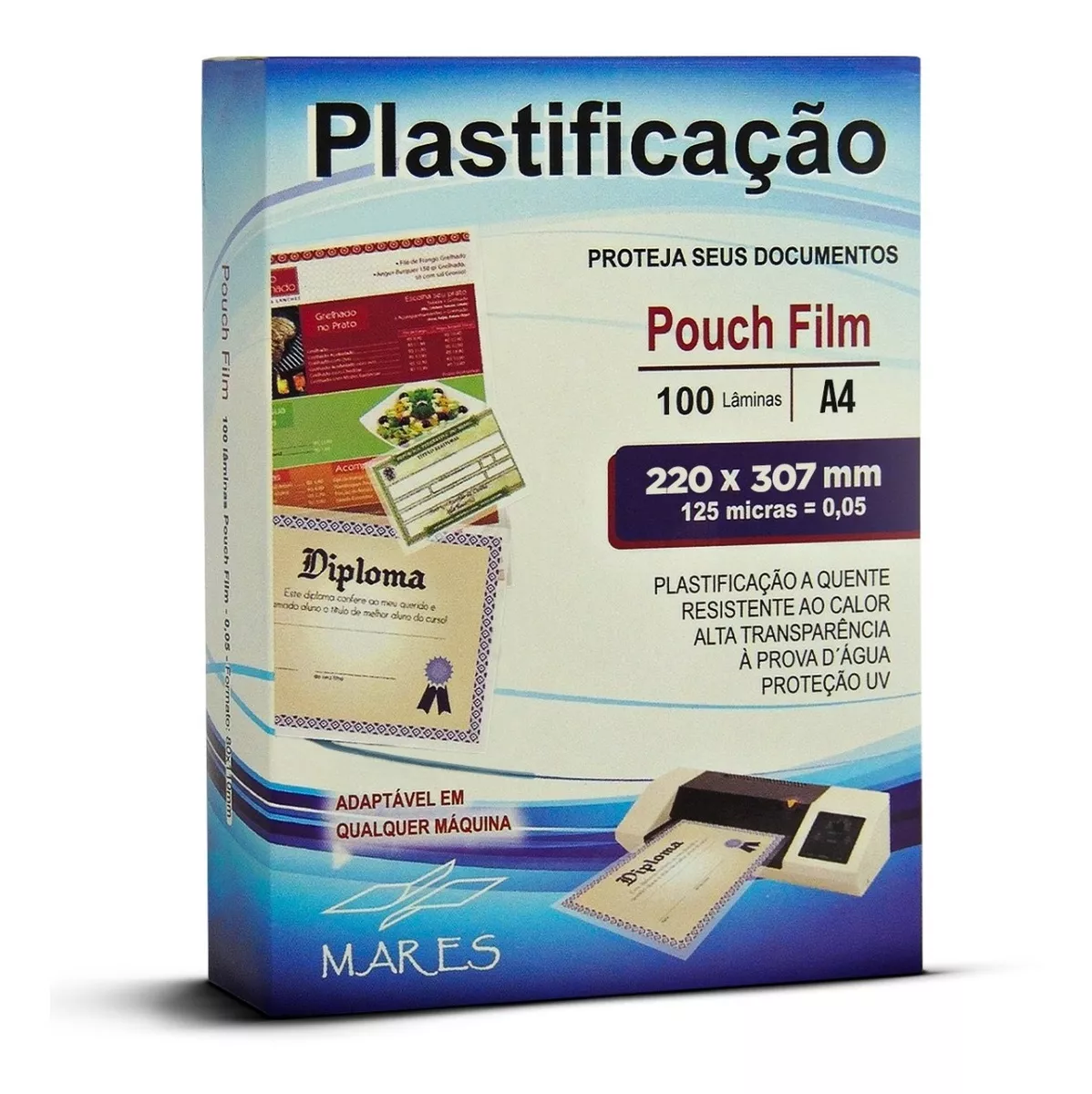 Plástico Para Plastificação Polaseal A4 220x307 0,05mm 100un