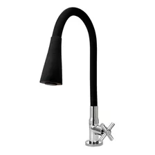 Torneira Gourmet Cozinha Flexível Cone 2 Jatos Preto Mesa