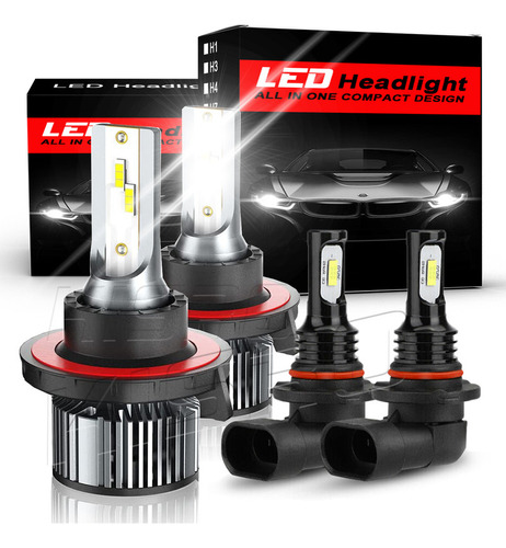 Kit De Focos Led 9008 9145 Para Jeep Liberty 2008-2012 Csp