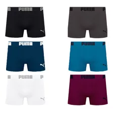 Cueca Boxer Puma Underwear Sem Costura Kit 6