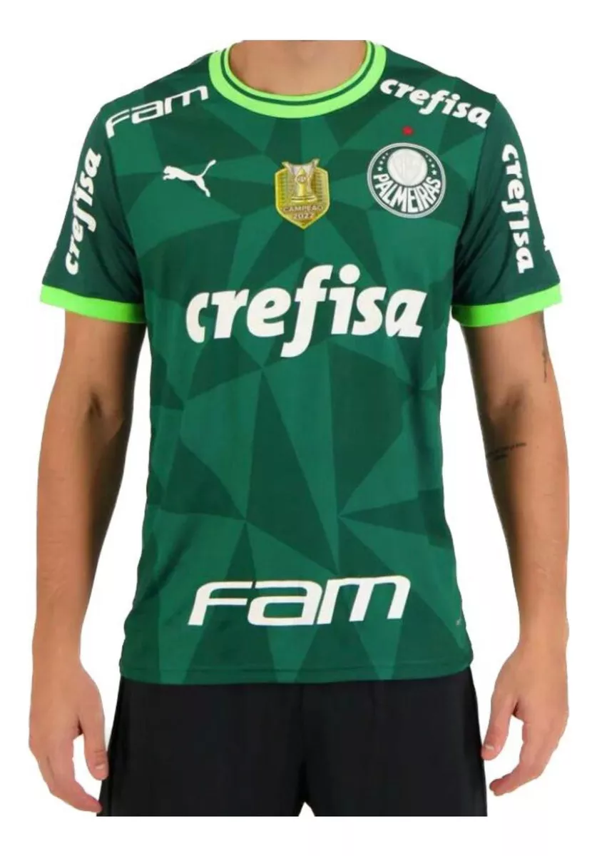 Camisa Puma Palmeiras 2023 Campeão Brasileiro 2022 Oficial