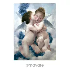 First Kiss De W. Bouguereau, Poster En Mica Lino De 40x60cm