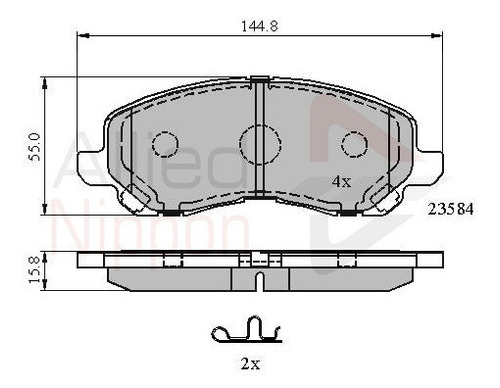 Pastillas Freno Dodge Avenger 2008-2014 Delantero Foto 2