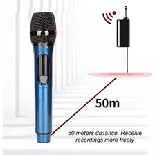 Kit 2 Microfones Dinâmico Sem Fio Profissional Recarregável