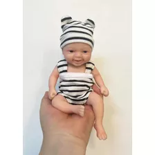 Mini Bebé Reborn En Silicona Sólida Aprox. 20cm