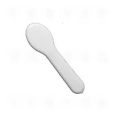 Espatula Pazinha Plastica Branca 4cm C/100 Creme Cosmetico