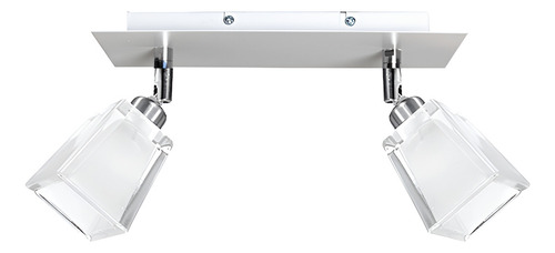 Aplique 2 Luces Movil Obelisco Acero Inoxidable Cromo - Baño Estructura Blanco
