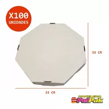 Caja Para Pizza Octogonal Microcorrugado X 100 Unid