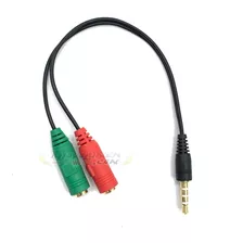 Cable Adaptador Plug 3,5 Mm 4 Polos A Microfono Y Auricular