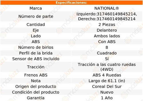 2- Mazas Delanteras F-350 Super Duty 2003/2004 National Foto 7