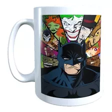 Taza Con Diseño Batman Poster Con Villanos Dc