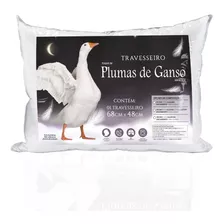 2 Travesseiro Daune Penas E Plumas De Ganso 50x70cm Branco