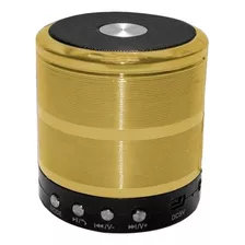 Alto-falante Altomex Caixa De Som Mini Speaker Ws-887 Portátil Com Bluetooth Dourado 