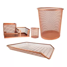 Organizador Escritorio Porta Caneta Porta Objetos Rose Gold