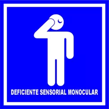 2 Adesivo Deficiente Sensorial Monocular Para Carro 10x10