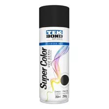 Tinta Em Spray Super Color 350ml Preto Fosco Tekbond
