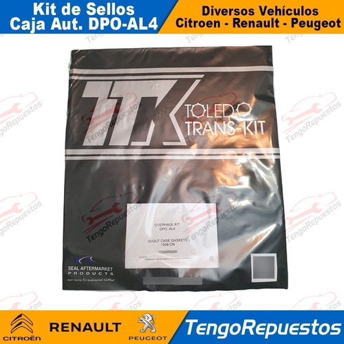 Kit Sellos Caja Automtica Renault Citroen Peugeot Al4 Dpo Foto 3