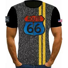 Camisa Camiseta Fullprint Higway Usa Rota 66 Route 