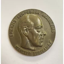Medalha Bronze 4,8 Cm Marcelo Tupinambá - Compositor Brasil.