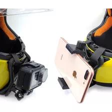 Suporte De Capacete Queixo Moto Samsung Ios Xiaomi Gopro LG