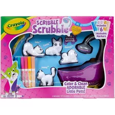 Conjunto De Banheira Crayola Scribble Scrubbie Pets 20 Brinq
