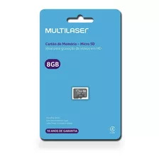 Cartão Memória Micro Sd 8 Gb Classe 10 Original Multilaser