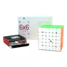 Cubo Mágico 6x6x6 Profissional Yj Mgc Magnético Stickerless