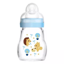 Mamadera De Vidrio Mam Feel Good 170ml, Celeste